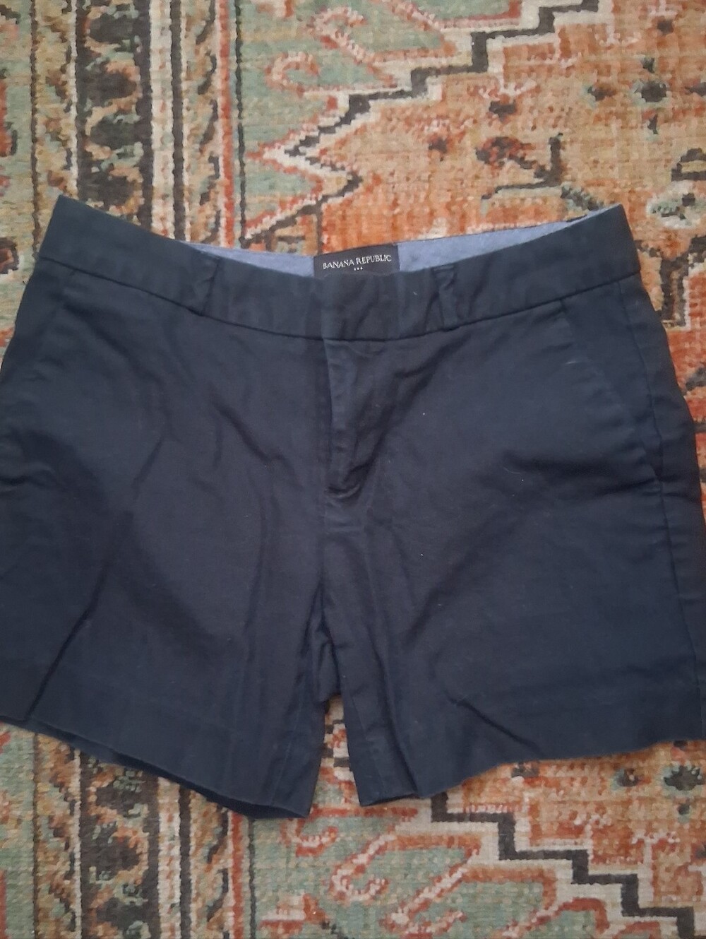 Banana Republic Navy Tailored Bermuda Shorts